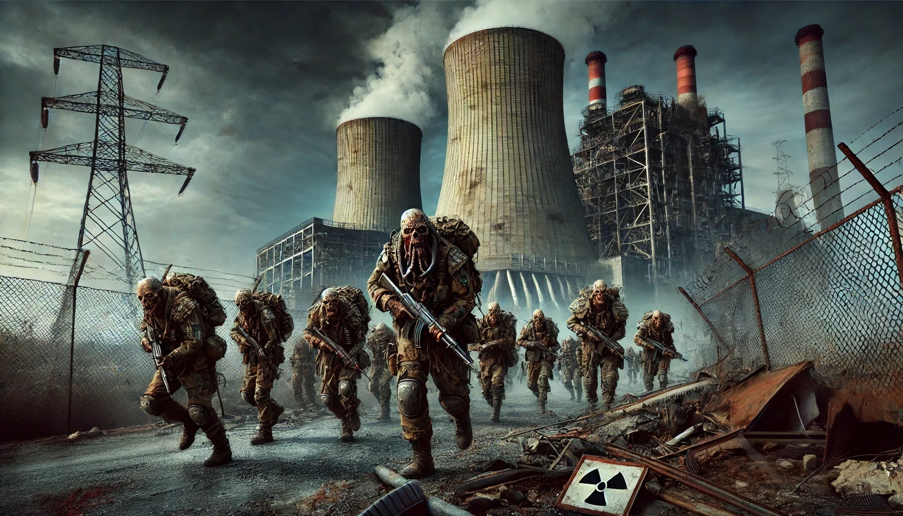 The resurrection of the Radia nuclear power plant A group of mutants, heavily armed, emerges from the interior of an old nuclear power plant they have managed to reactivate.